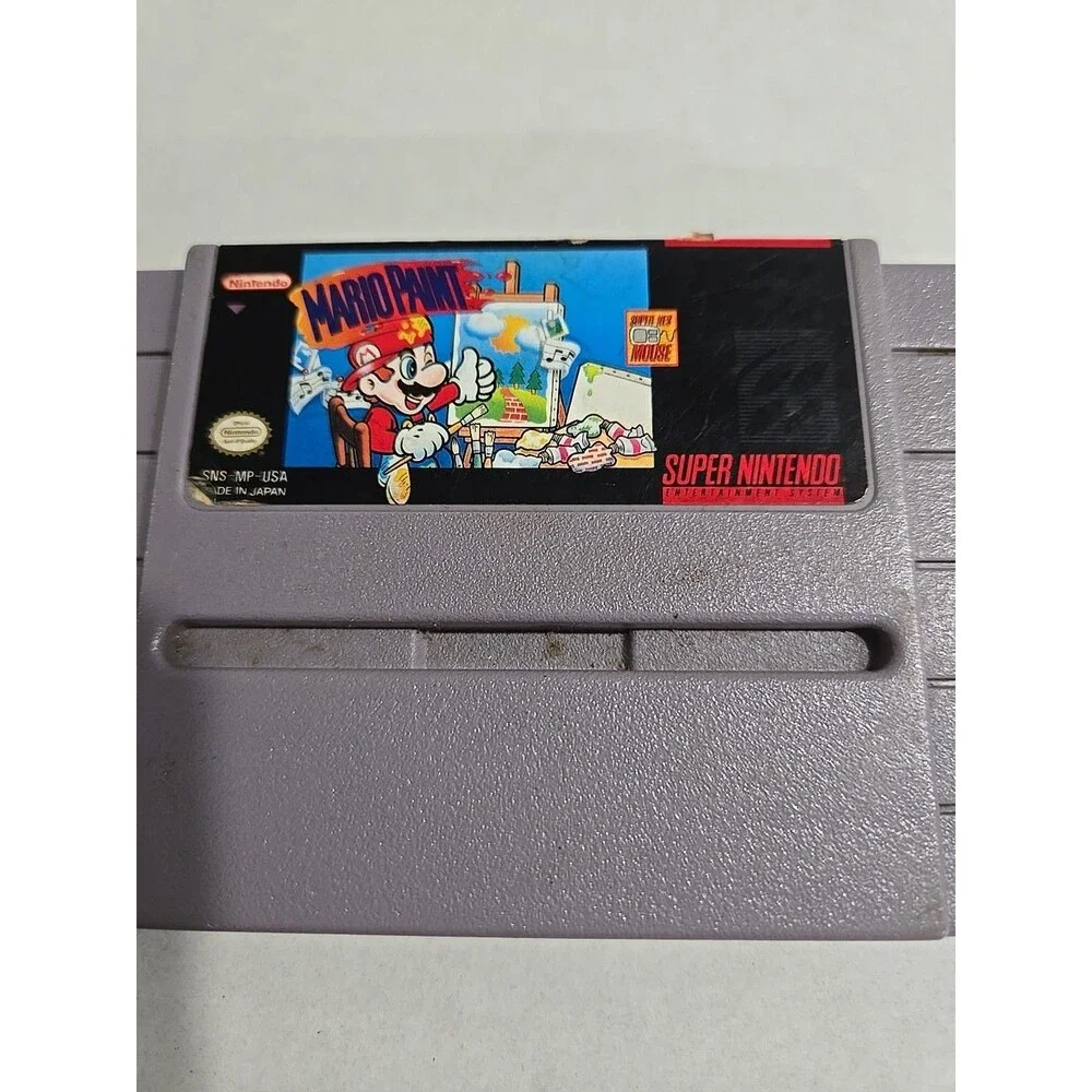 MARIO PAINT Cartridge Only for Super Nintendo / SNES tested, loads, no mouse